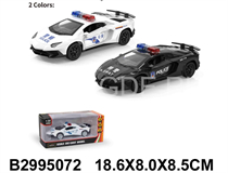 1:32 PULL BACK METAL CAR W/LIGHT&SOUND&BATTERY